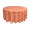 Gingham Checkered Round Tablecloth Spun Polyester Double Sided